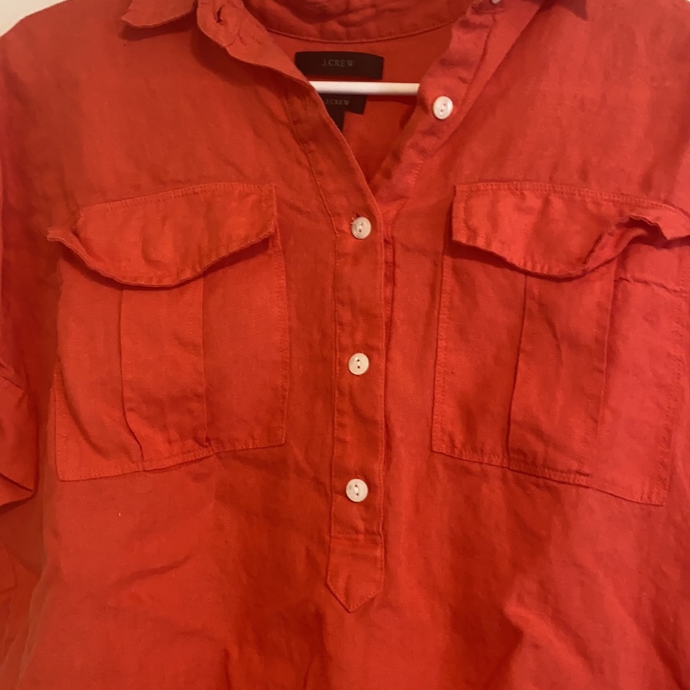 Orange Baird McNutt Irish Linen for J.Crew - Picture 2 of 3